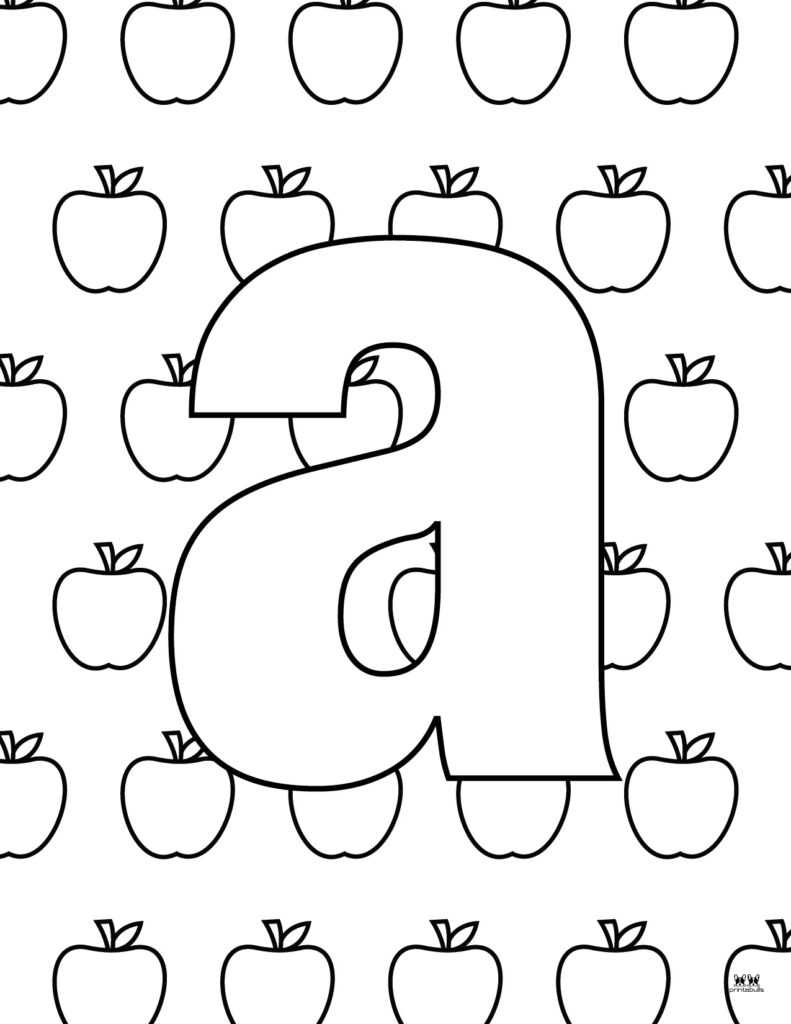 Letter a coloring pages