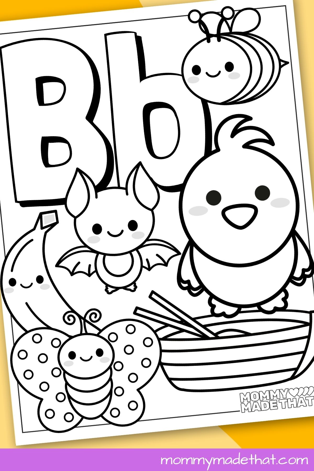 Letter b coloring pages free printable pages