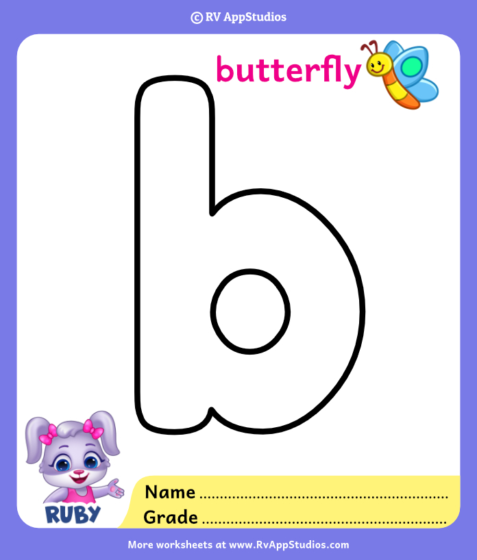 Alphabet b coloring pages