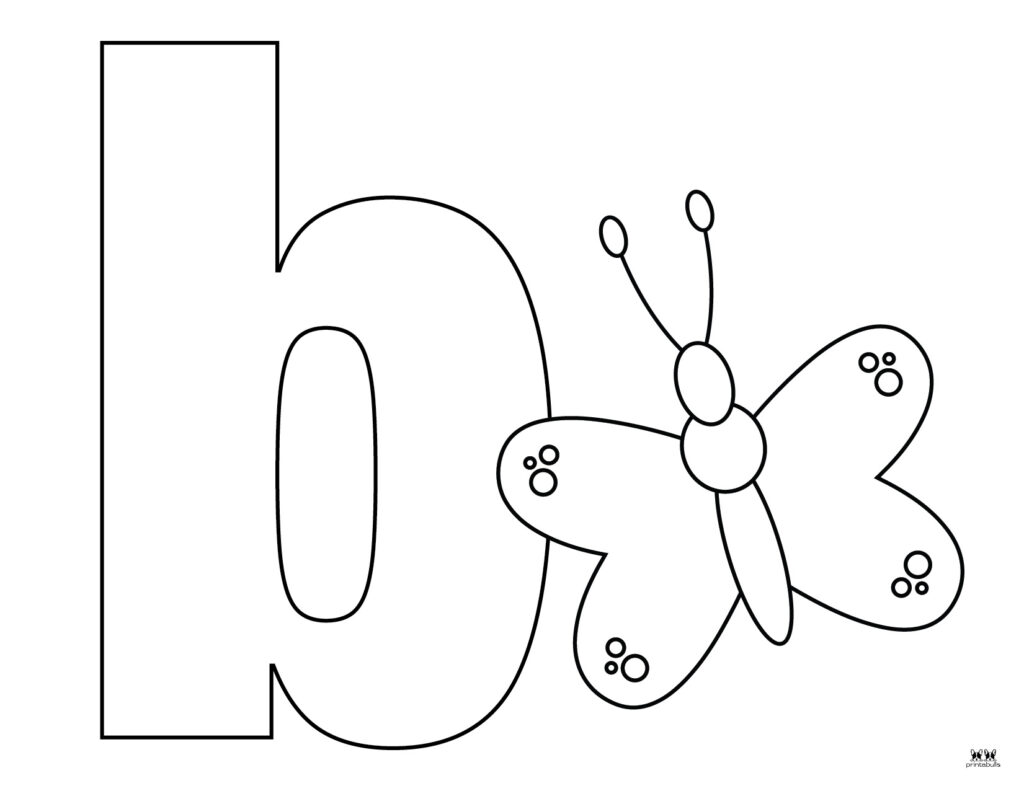 Letter b coloring pages