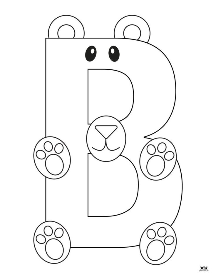 Letter b coloring pages