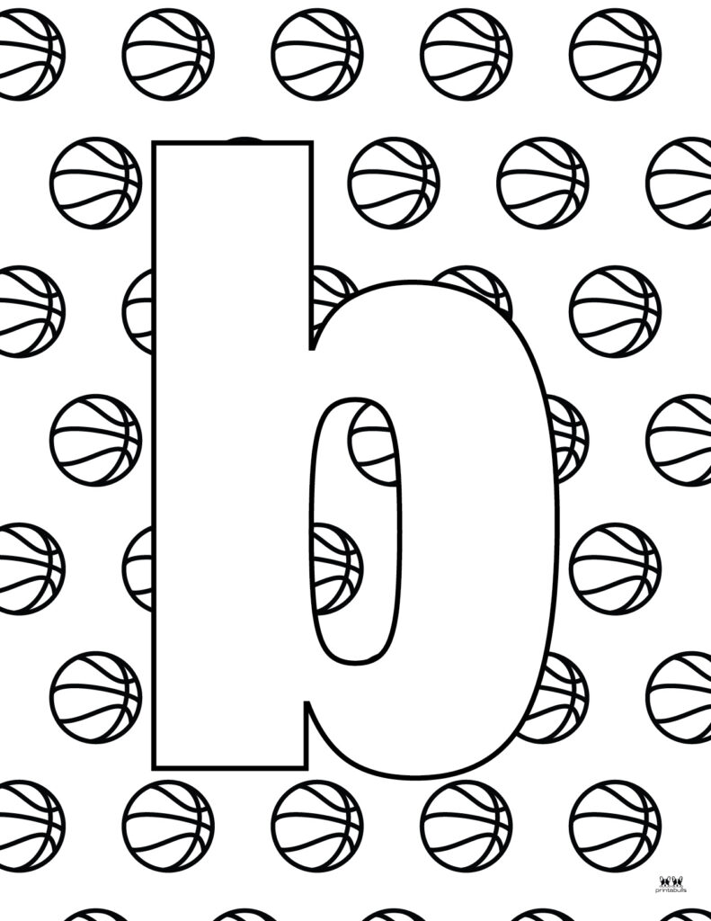 Letter b coloring pages