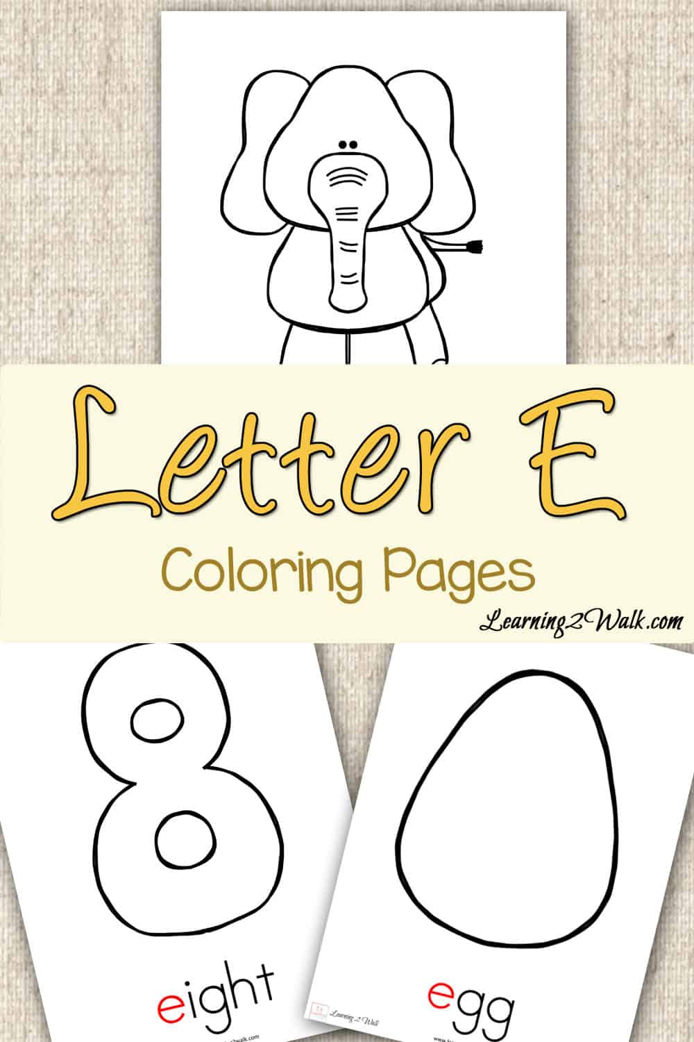 Free letter e coloring worksheets