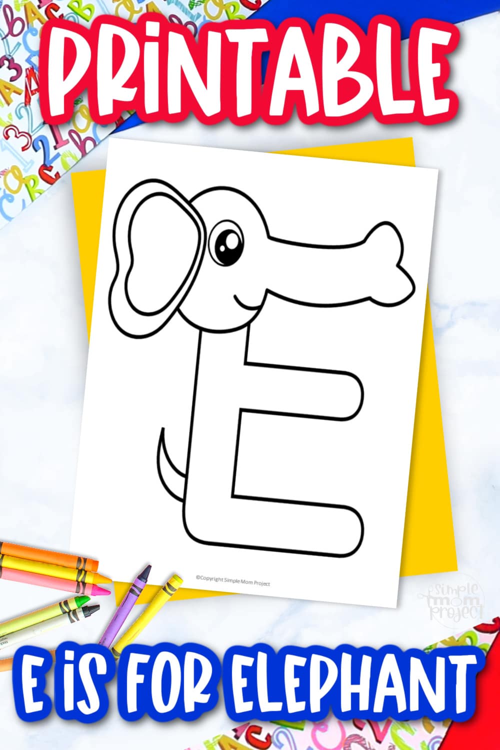 Free printable letter e coloring page â simple mom project