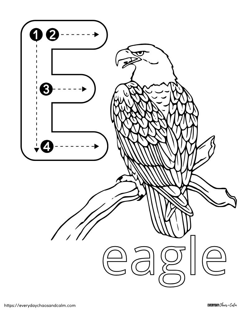 Free printable letter e worksheets