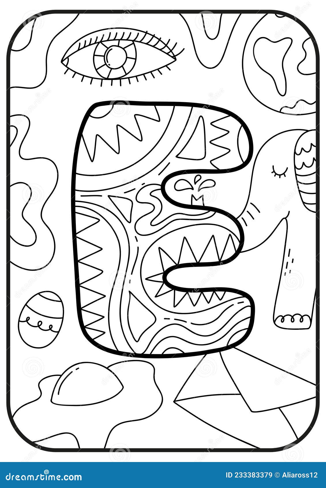 Kids alphabet coloring page abc