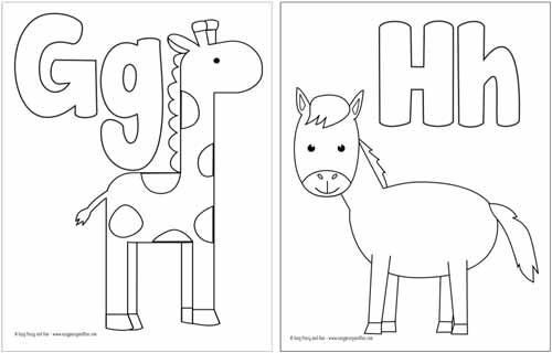 Free printable alphabet coloring pages