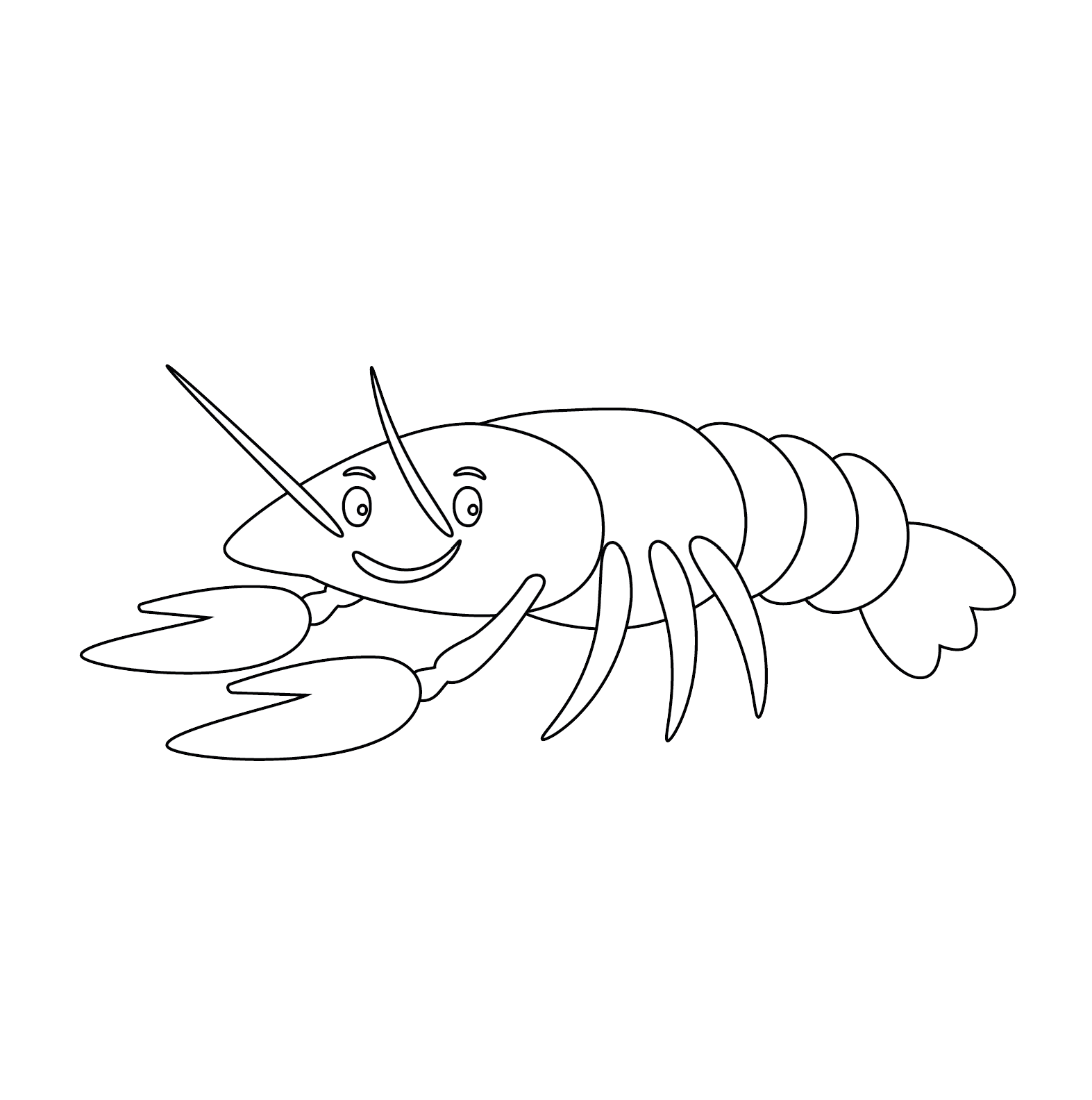 Best cute lobster coloring page for kids