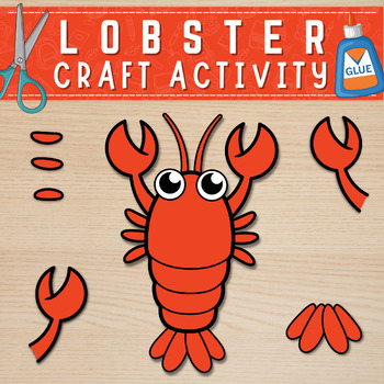 Lobster craft sea life activity ocean animal craft cut paste