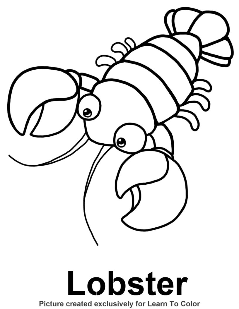 Lobster coloring page sãch tã mã u hãnh hãnh áºnh