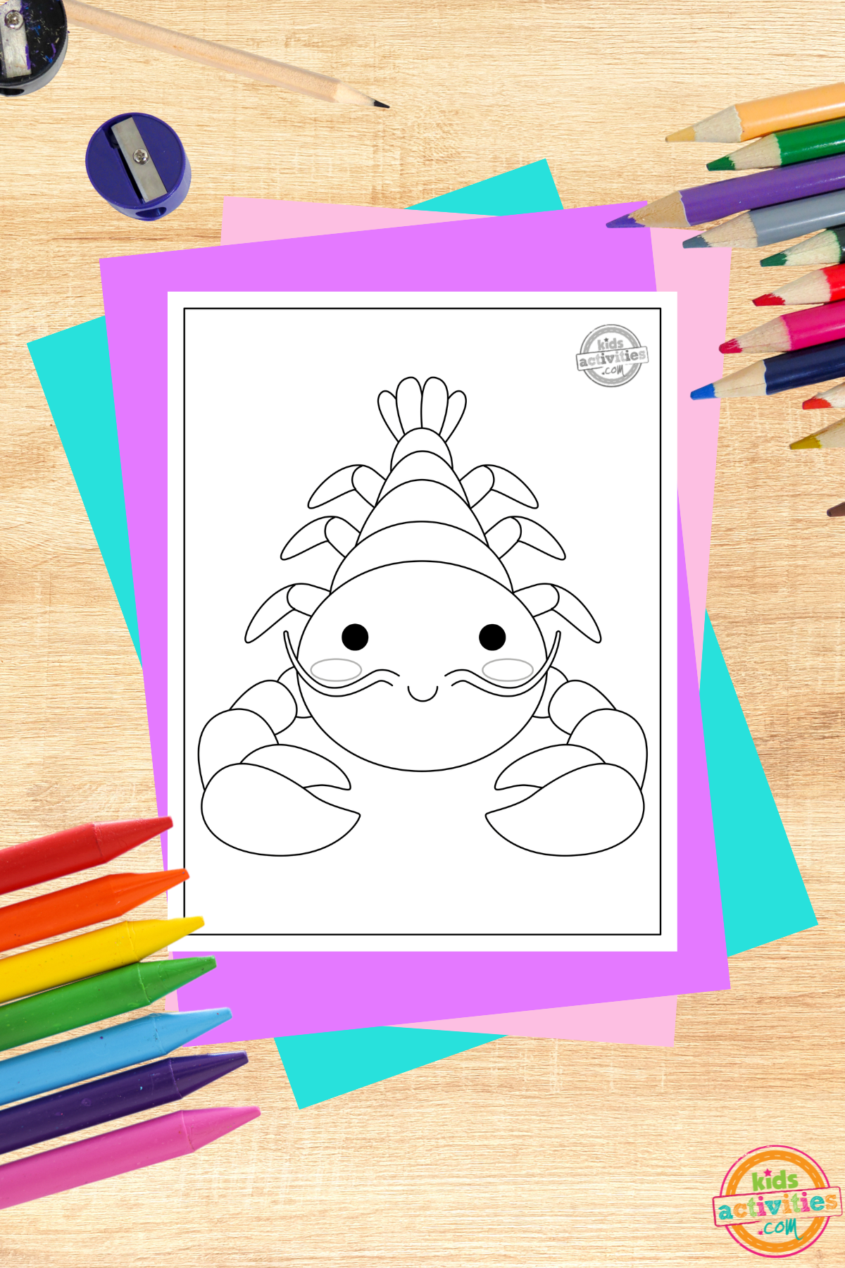 Cool printable lobster coloring page kids activities blog