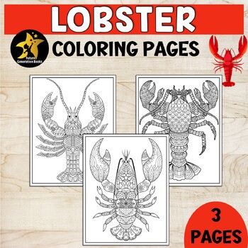 Lobster zentangle coloring pages zen doodle coloring sheets may summer activity