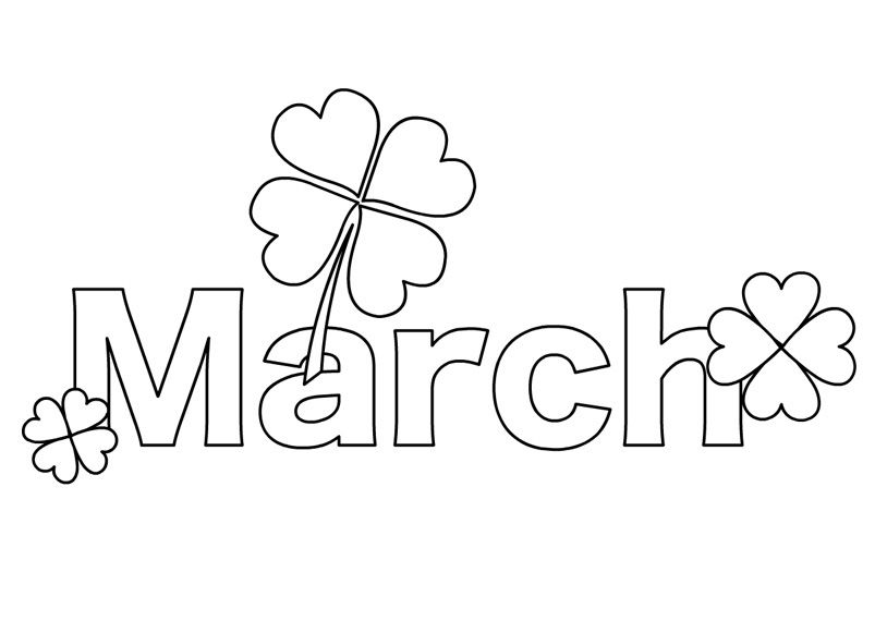 March coloring pages