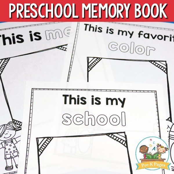 Preschool memory book printable for the end of year