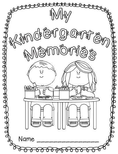 My kindergarten memories memory book kindergarten kindergarten memory book cover first day of school activities