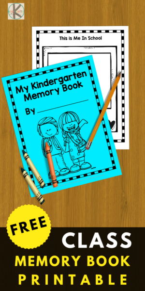 Free printable kindergarten memory book