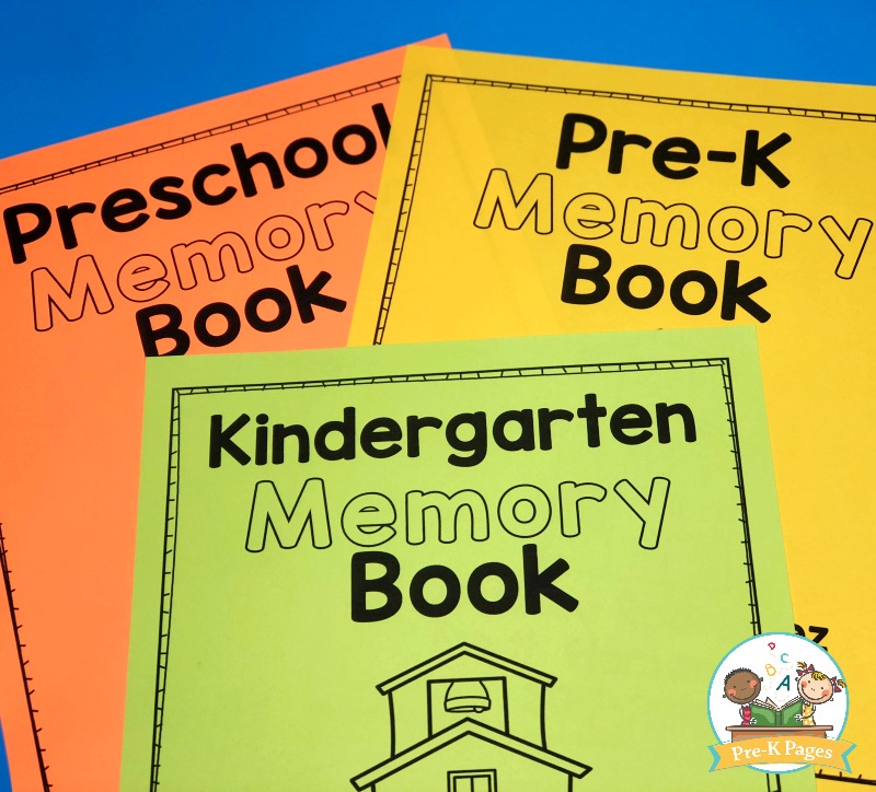 Preschool memory book printable for the end of year