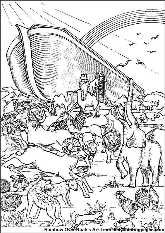 Noahs ark printable coloring pages