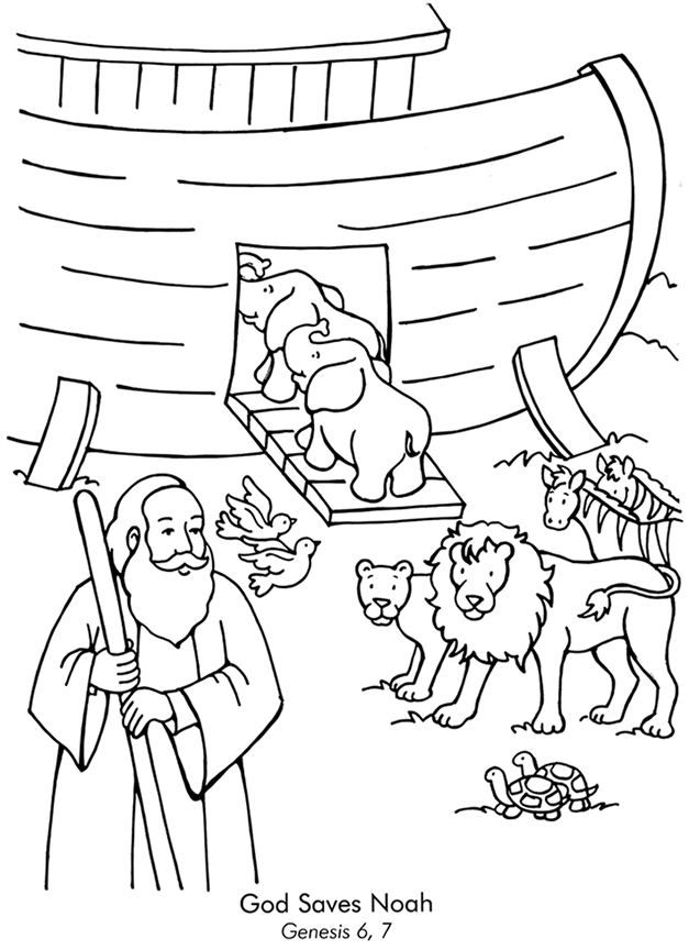 Noahs ark sunday school coloring page childrens sermons from sermo