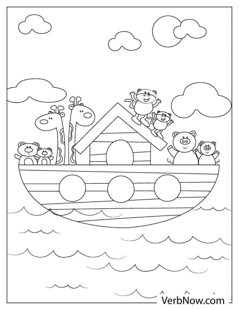 Free noahs ark coloring pages book for download printable