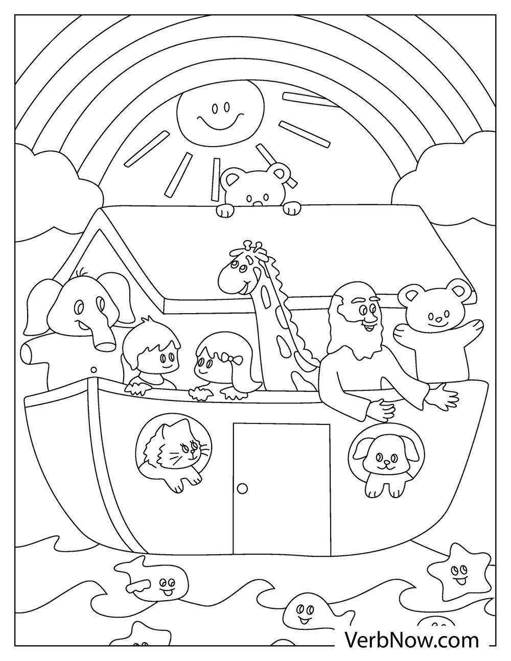 Free noahs ark coloring pages book for download printable