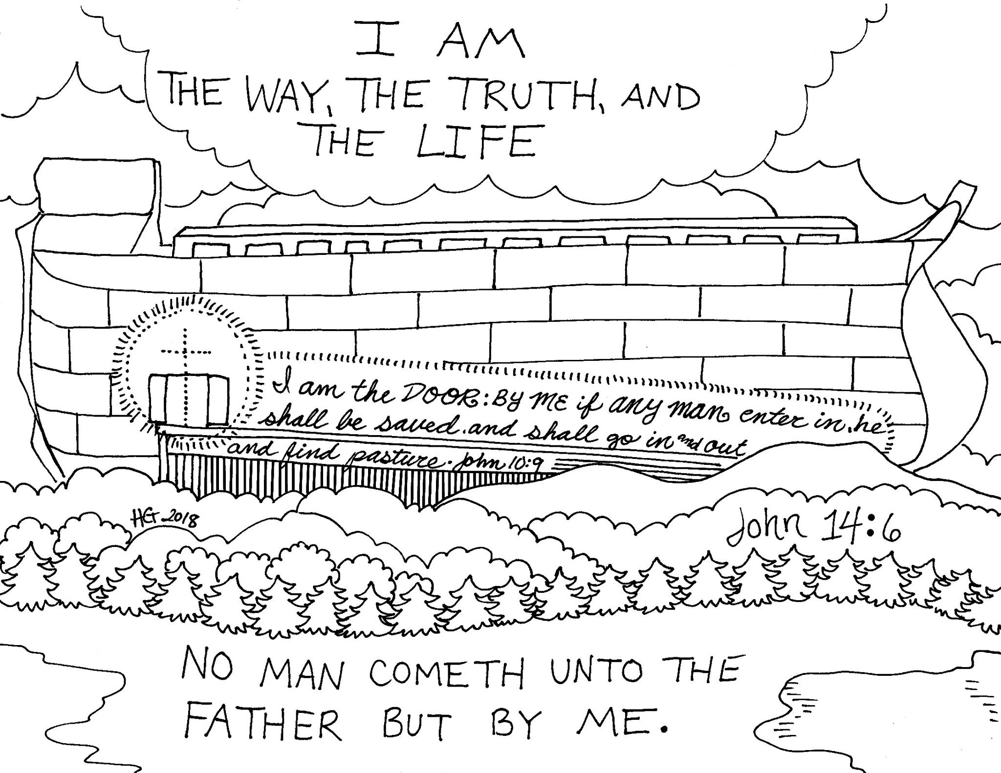 Noahs ark printable coloring pages