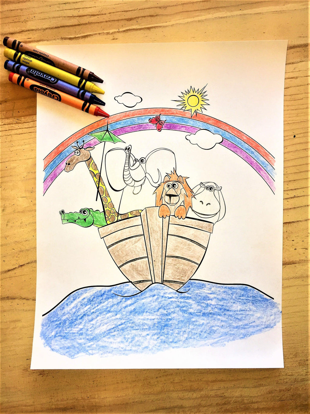 Free noahs ark coloring page