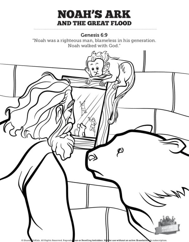 Noahs ark sunday school coloring pages â