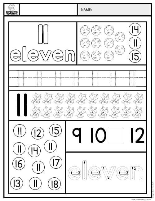 Preschool number worksheets