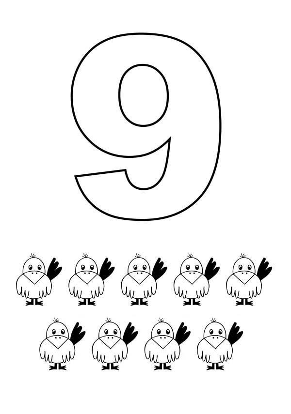 Coloring pages preschool kids learning number coloring page