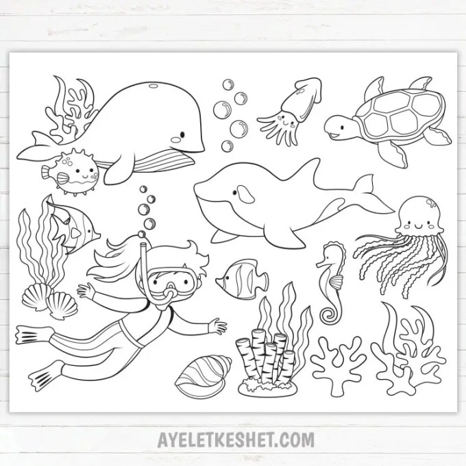 Under the sea coloring pages free printables