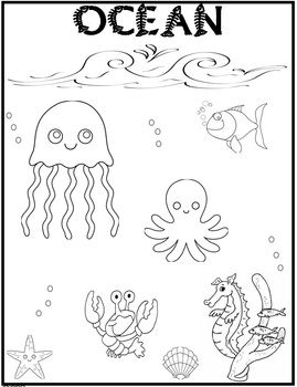 Ocean printable worksheets ocean coloring pages ocean theme preschool coloring pages