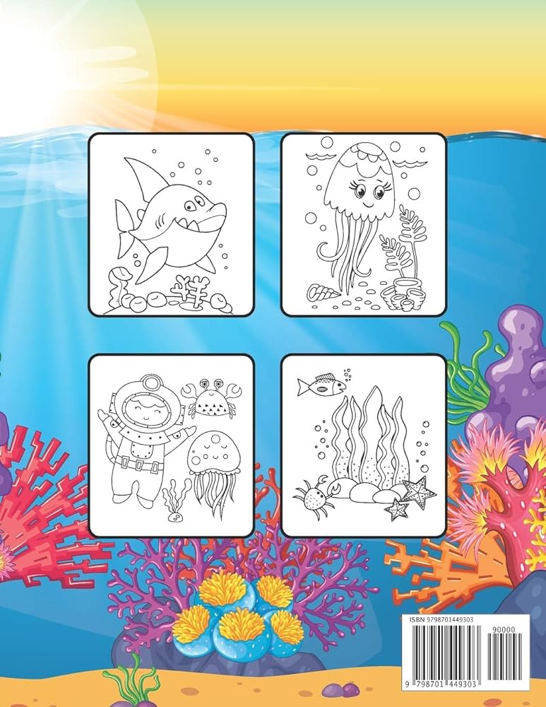 Ocean coloring book for kids ages