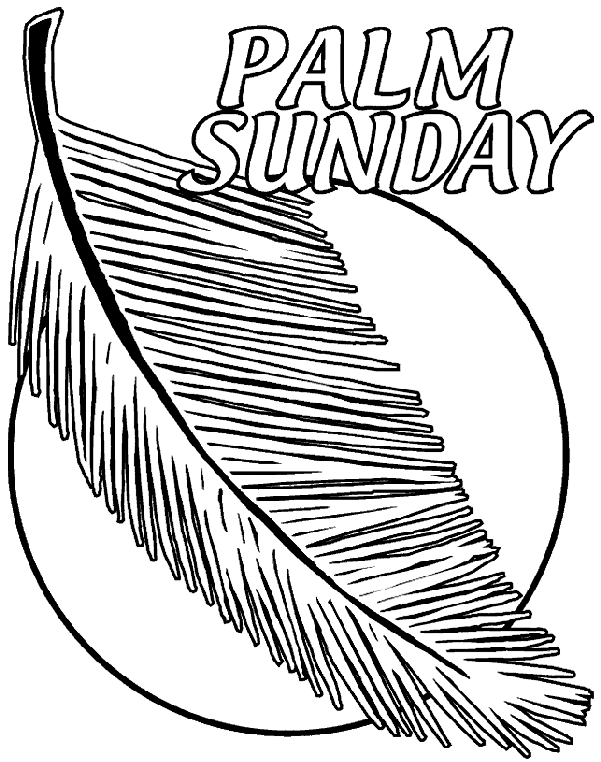 Palm sunday coloring page