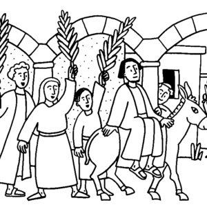 Palm sunday coloring pages printable for free download