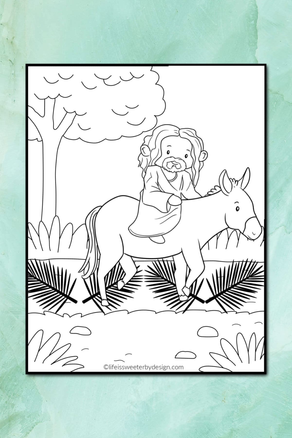 Palm sunday coloring page