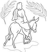 Palm sunday coloring pages free printable pictures