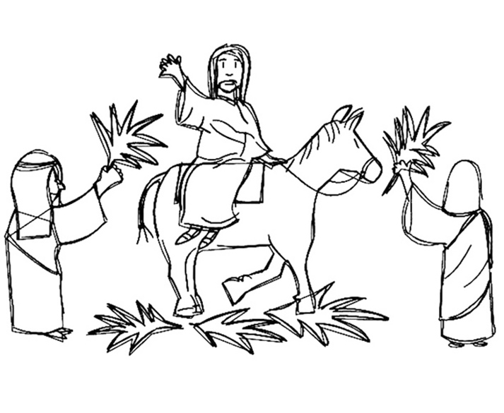 Palm sunday coloring pages