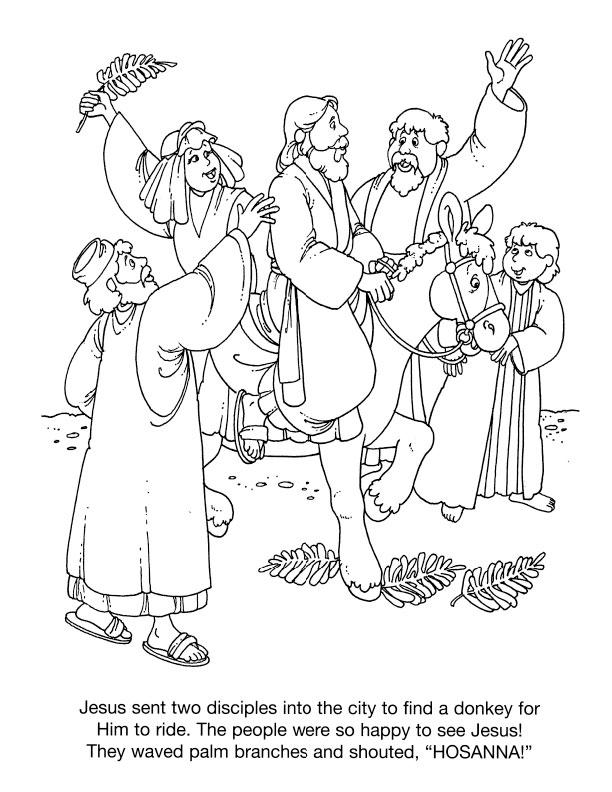 Palm sunday coloring pages