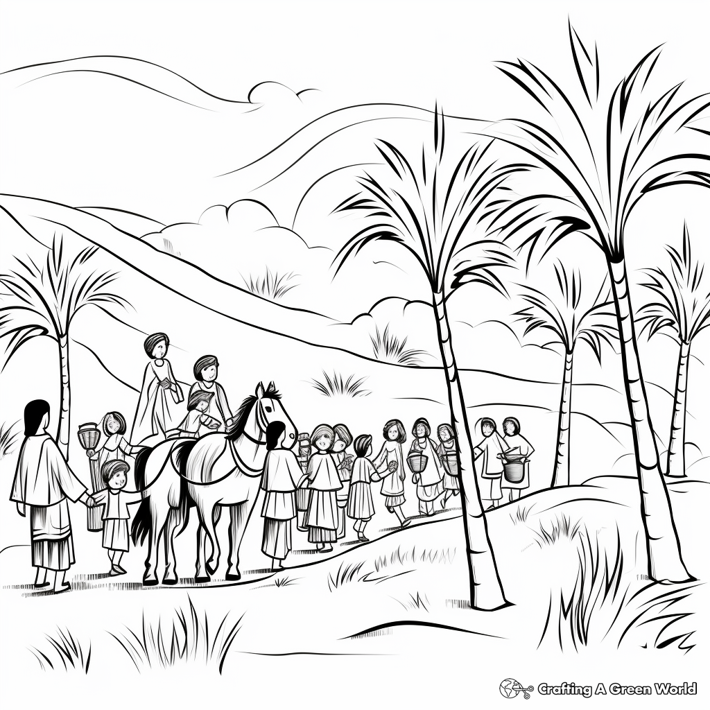 Palm sunday coloring pages