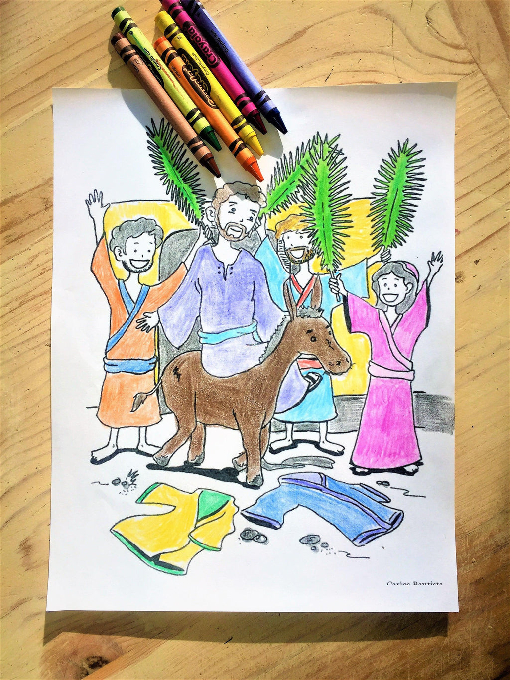 Palm sunday coloring page