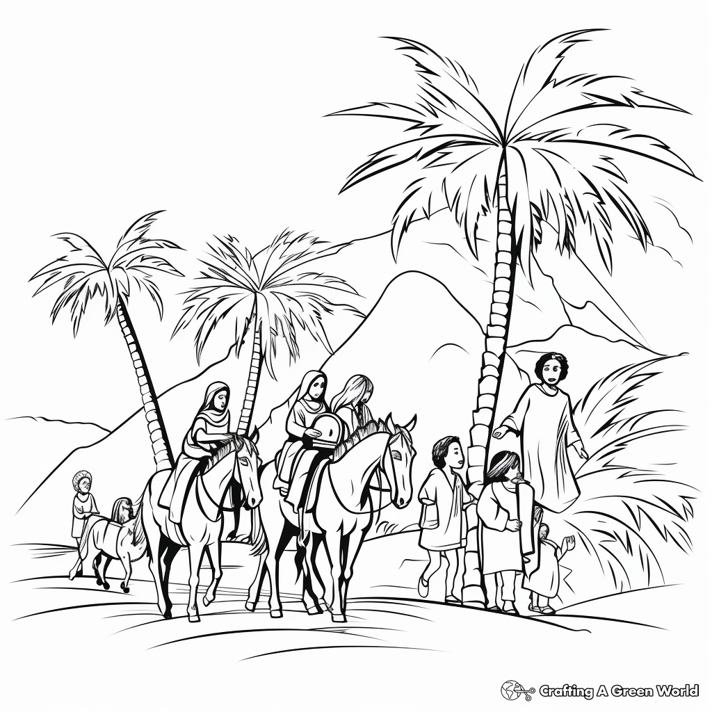 Palm sunday coloring pages