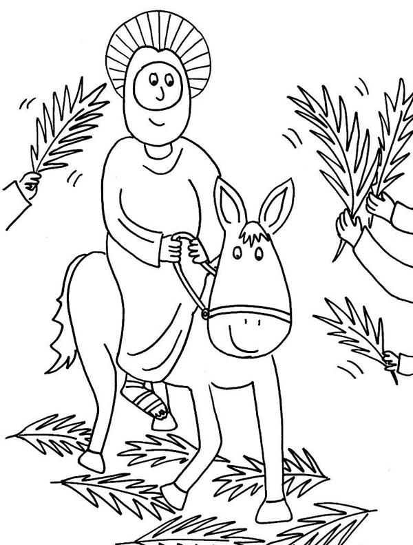 Palm sunday coloring pages