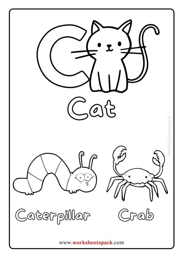 Alphabet coloring pages preschool pdf