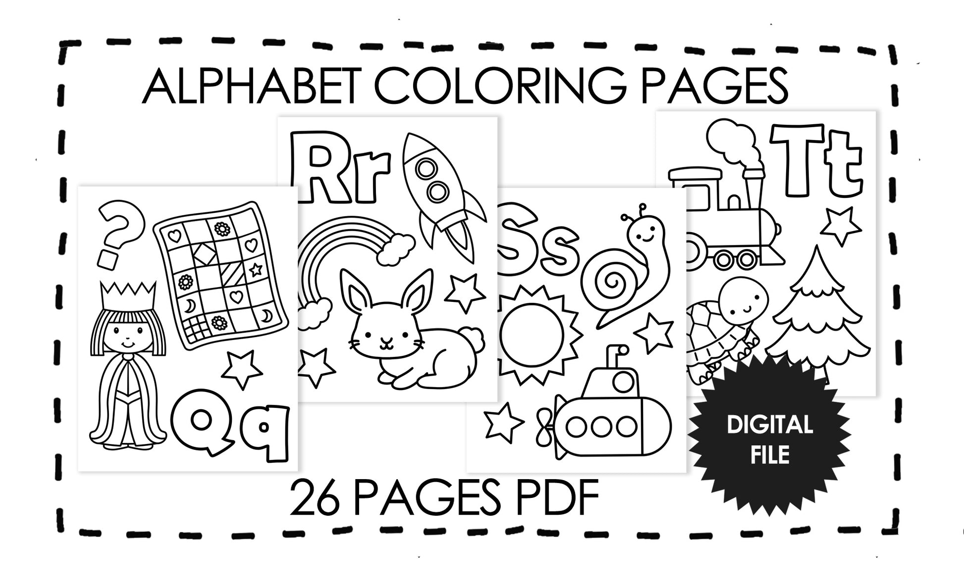 Alphabet coloring pages for kids preschool abc coloring book kids pr â she