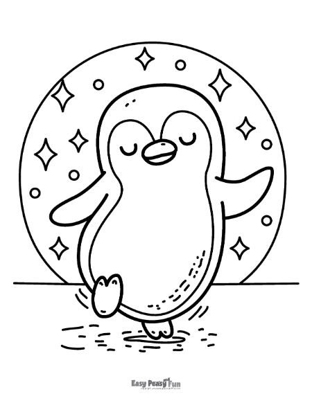 Printable penguin coloring pages