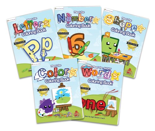 Preschool prep coloring book pack