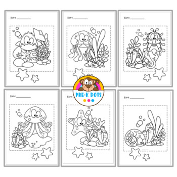 Under the sea coloring pages for preschool