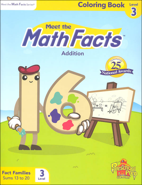 Meet the math facts addtn coloring book lvl