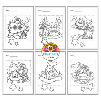 Under the sea coloring pages for preschool